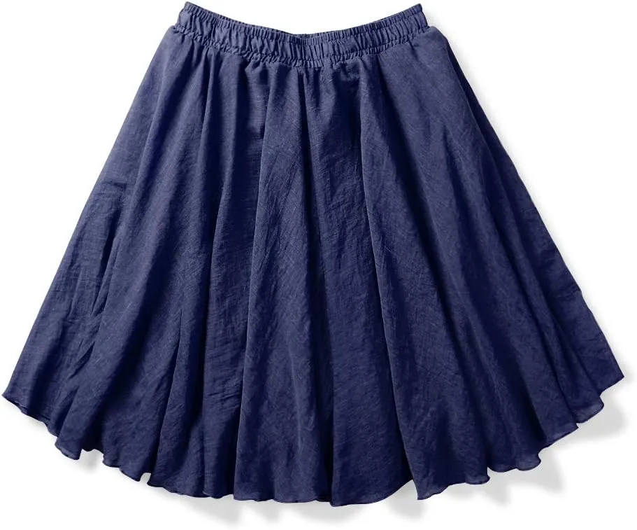 OCHENTA Women's Lightweight Skirts Knee Length High Waisted Casual Beach Flowy Summer Skirts