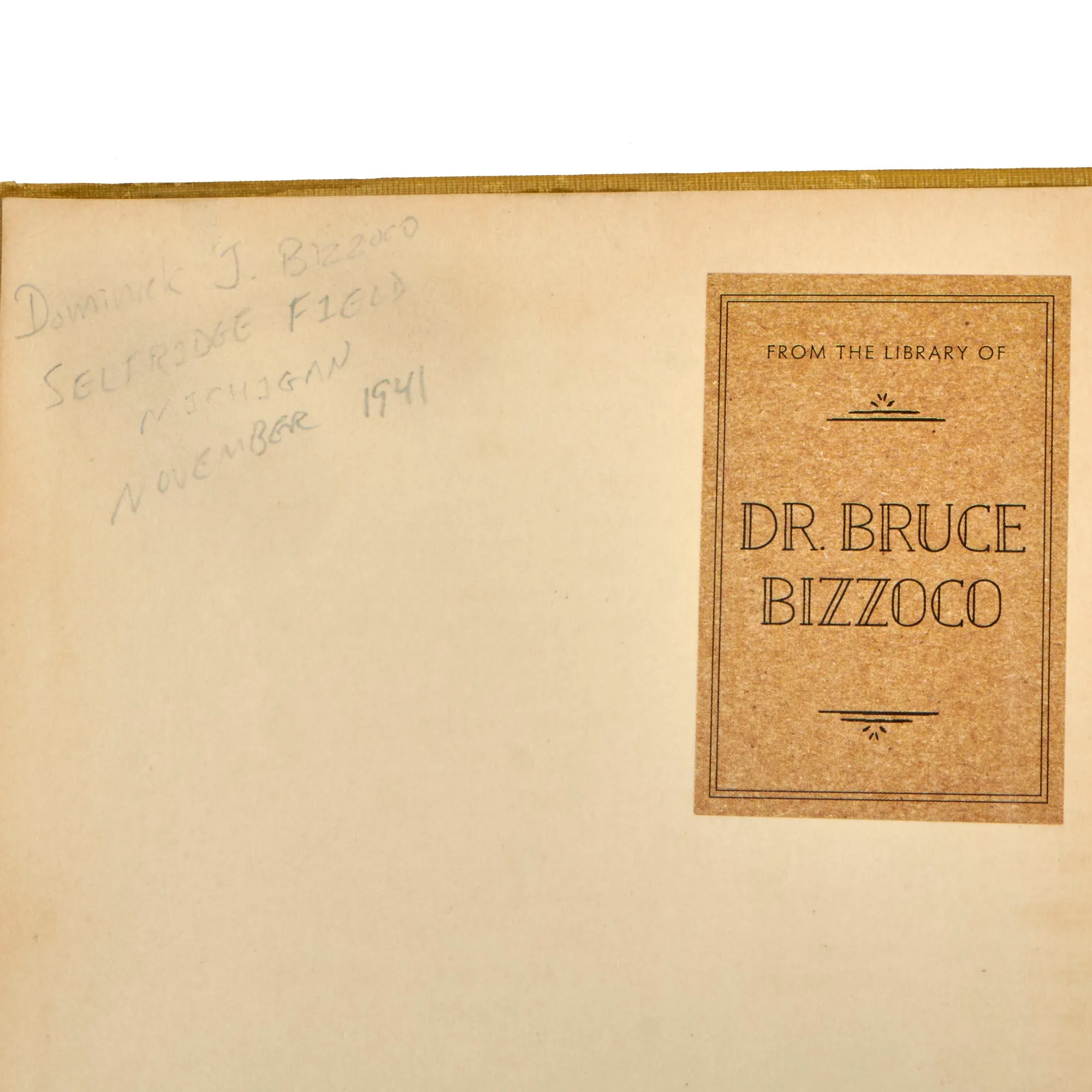 Original U.S. WWII USAAF Pacific Theater Blood Chit & Training Book Named to Dominick J. Bizzoco, 348th Fighter Group