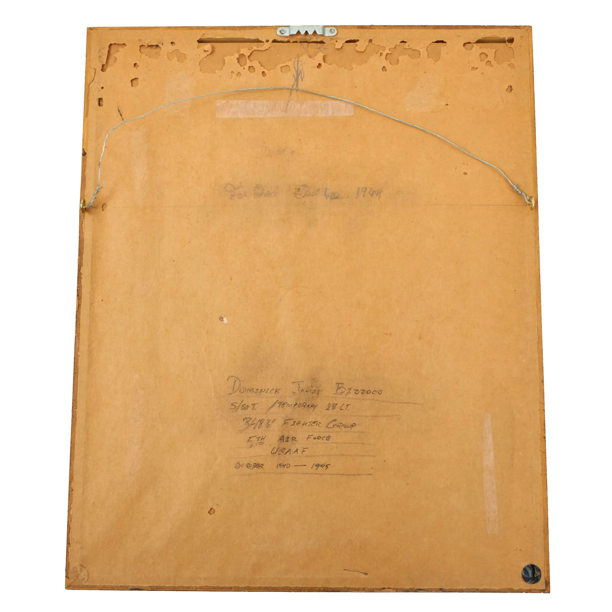 Original U.S. WWII USAAF Pacific Theater Blood Chit & Training Book Named to Dominick J. Bizzoco, 348th Fighter Group