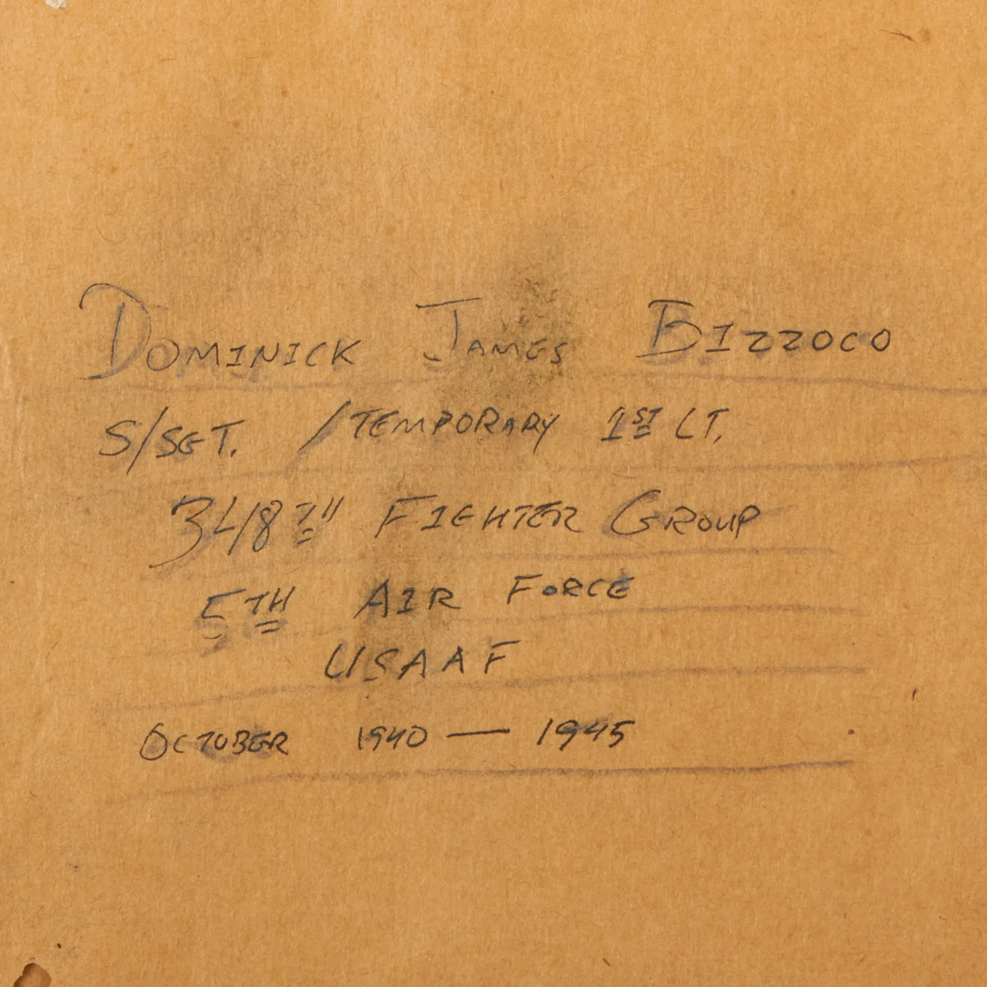 Original U.S. WWII USAAF Pacific Theater Blood Chit & Training Book Named to Dominick J. Bizzoco, 348th Fighter Group