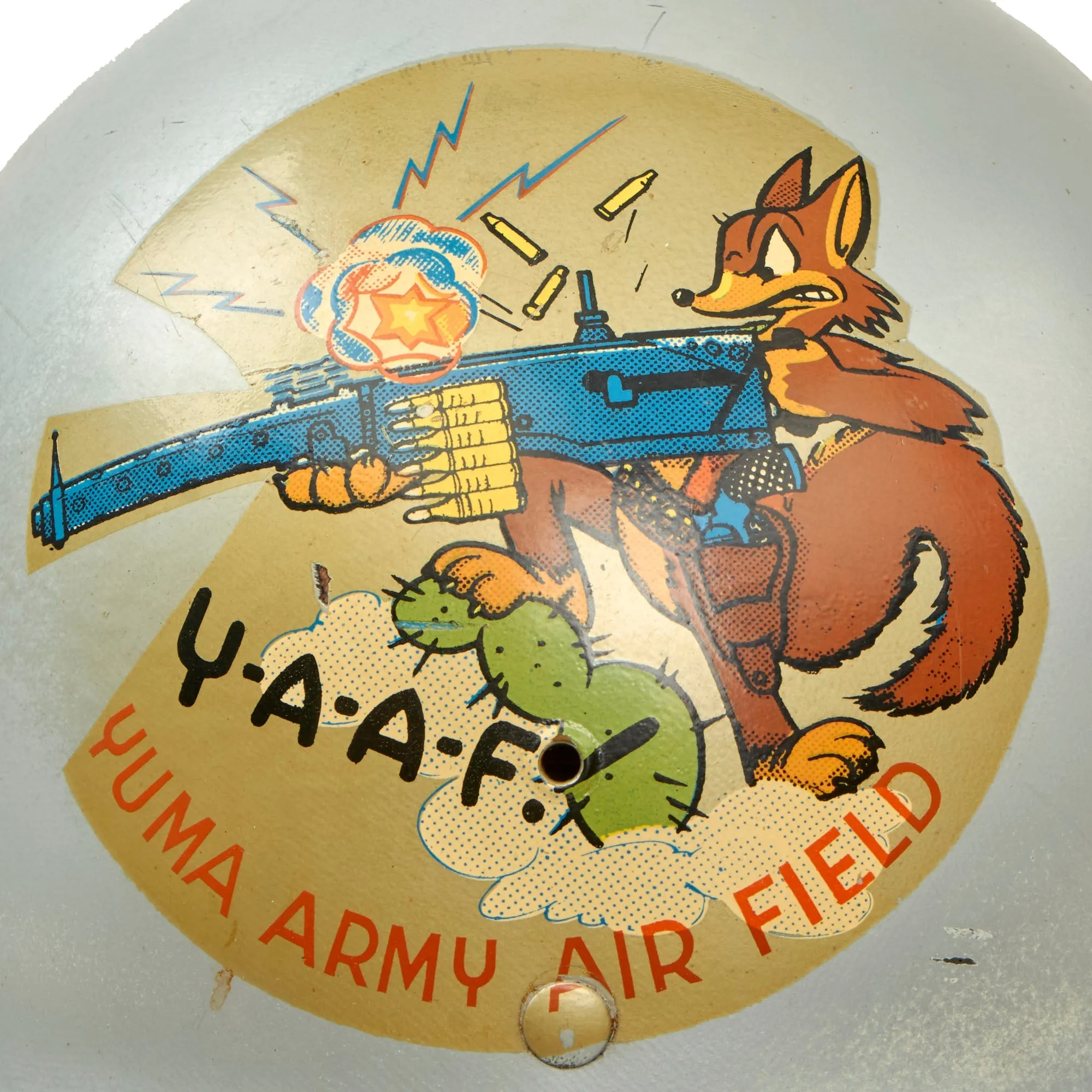 Original U.S. WWII Yuma Army Airfield Painted M1 Helmet Liner by Inland