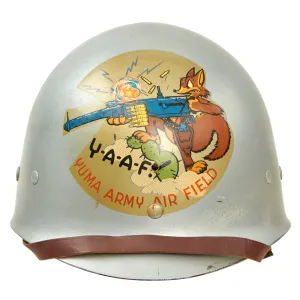 Original U.S. WWII Yuma Army Airfield Painted M1 Helmet Liner by Inland