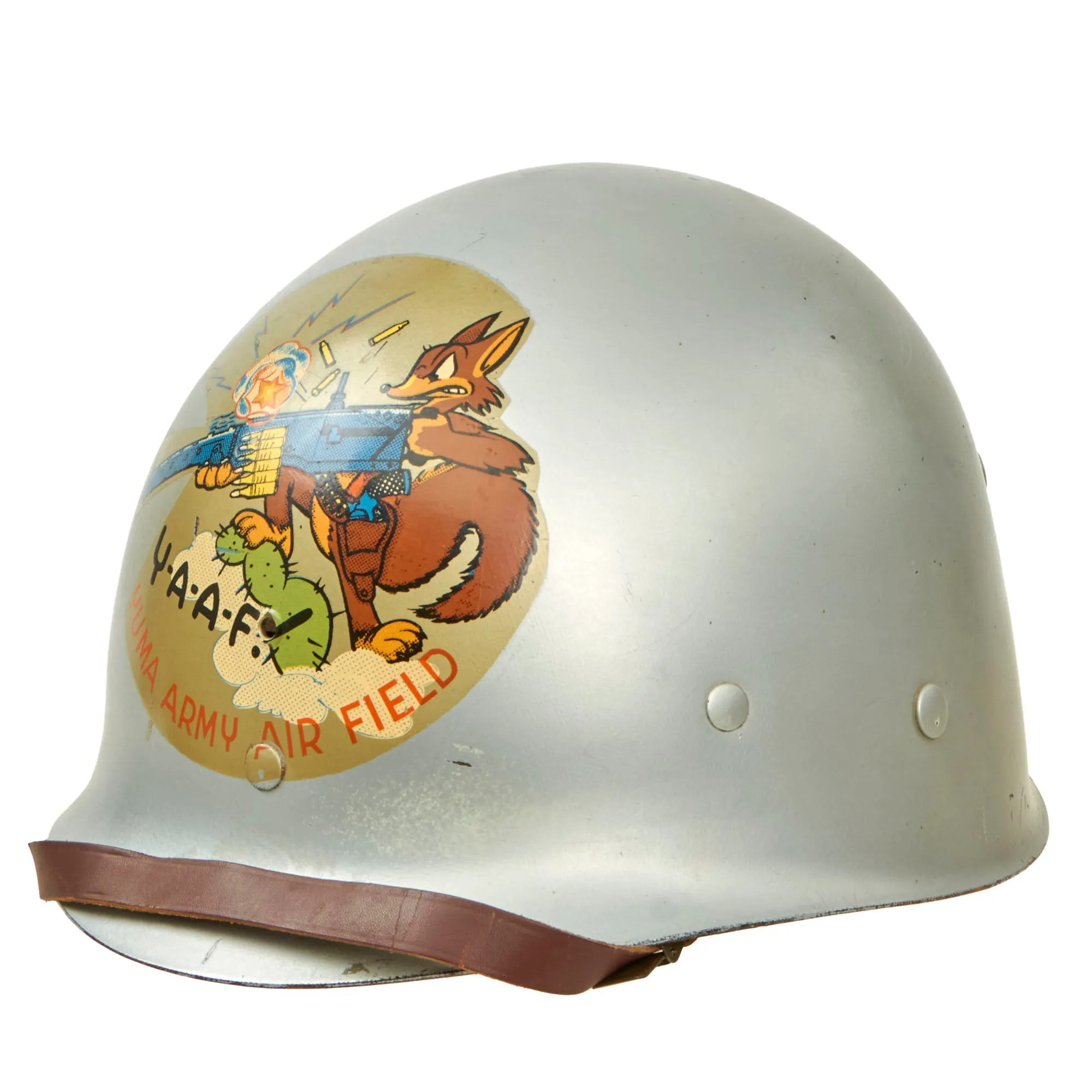 Original U.S. WWII Yuma Army Airfield Painted M1 Helmet Liner by Inland