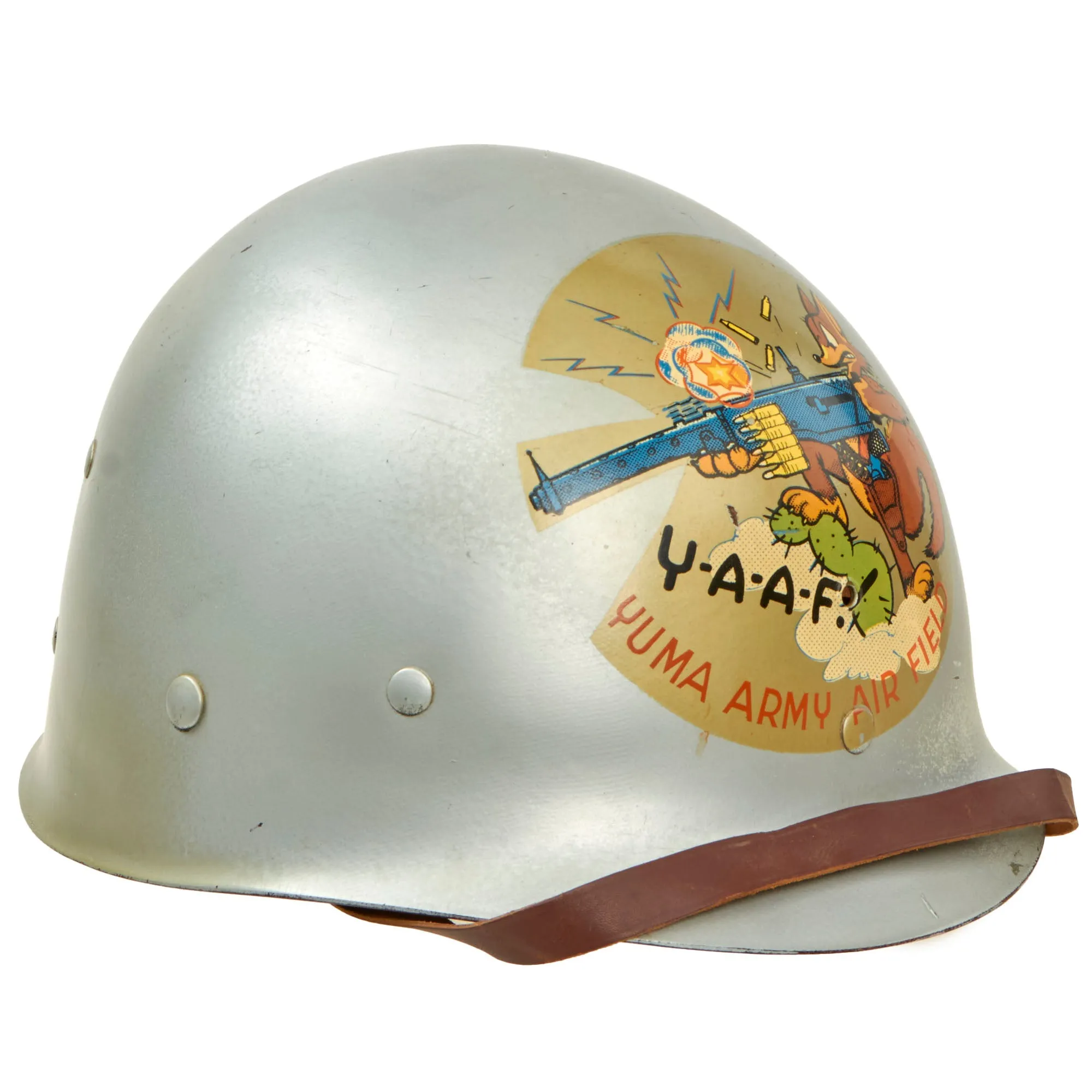 Original U.S. WWII Yuma Army Airfield Painted M1 Helmet Liner by Inland
