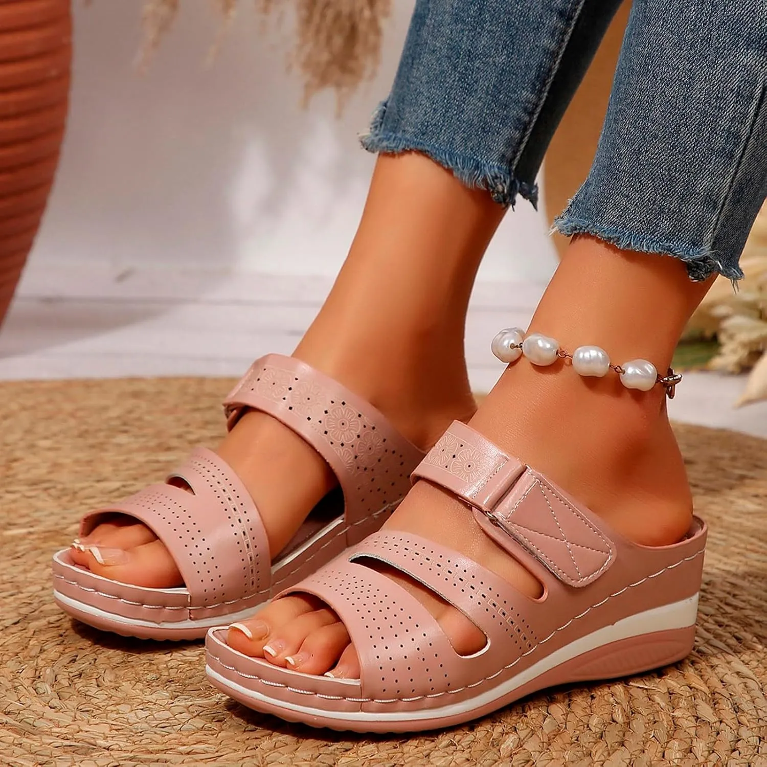 Orthopedic Sandals for Women Comfortable Orthopedic Sandals Casual Summer Wedge Shoes Beach Walking Sandal