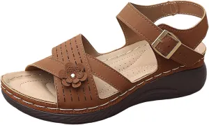 Orthopedic Sandals for Women Dressy Arch Support Comfortable Sandals Wedge Orthotic Walking Sandal Open Toe Casual Outdoor Shoes