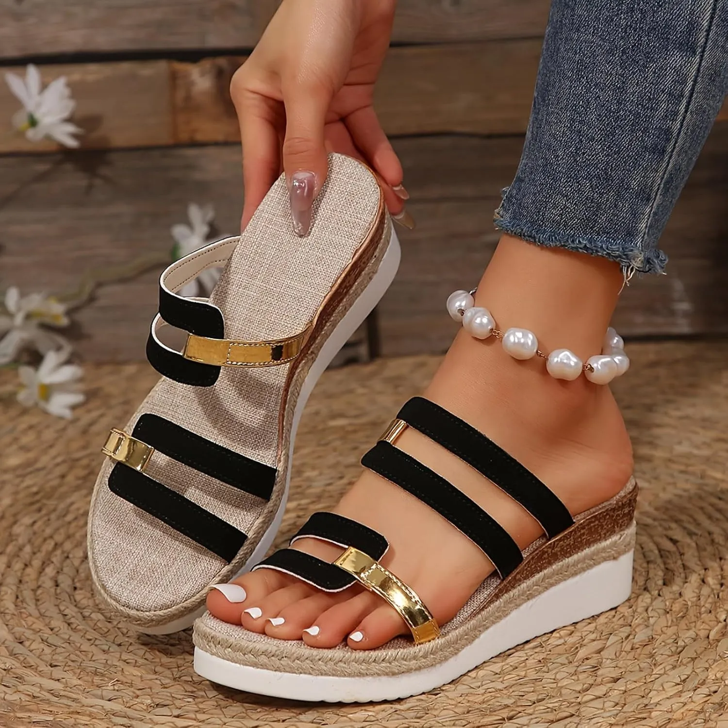 Orthopedic Sandals for Women Women Indoor and Outdoor Flip Flop Wide Width Sandal for Shoes Dressy Casual