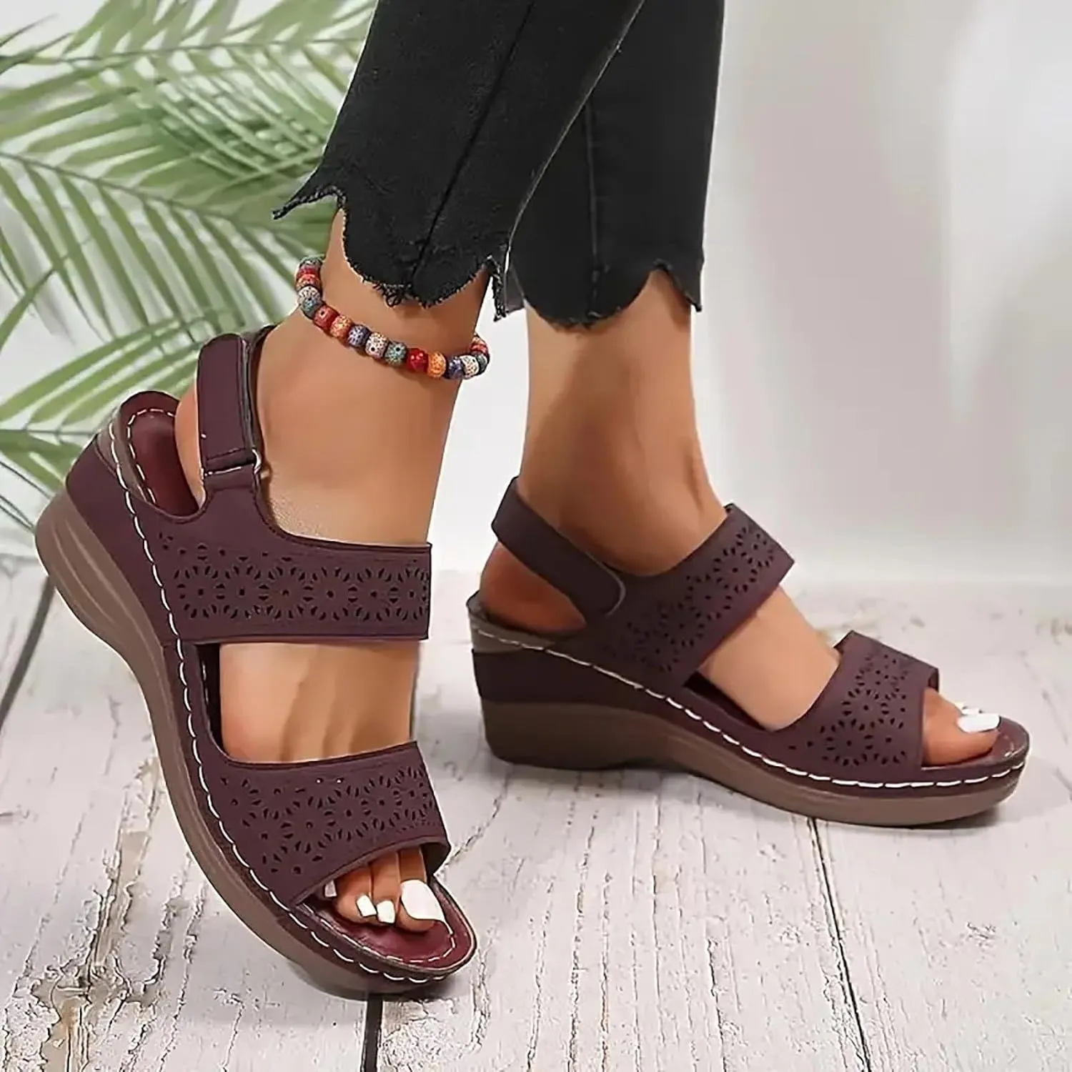 Orthopedic Wedge Sandals for Women Dressy 2025,Summer Platform Casual Dress Women Sandal Strappy Low Wedges Sandals Zipper Summer Beach Comfortable Outdoor Sandals Shoes