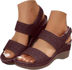 Orthopedic Wedge Sandals for Women Dressy 2025,Summer Platform Casual Dress Women Sandal Strappy Low Wedges Sandals Zipper Summer Beach Comfortable Outdoor Sandals Shoes