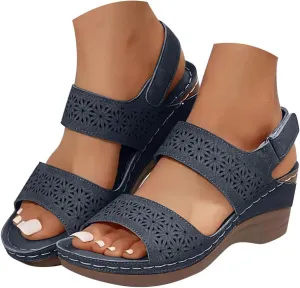 Orthopedic Wedge Sandals for Women Dressy 2025,Summer Platform Casual Dress Women Sandal Strappy Low Wedges Sandals Zipper Summer Beach Comfortable Outdoor Sandals Shoes