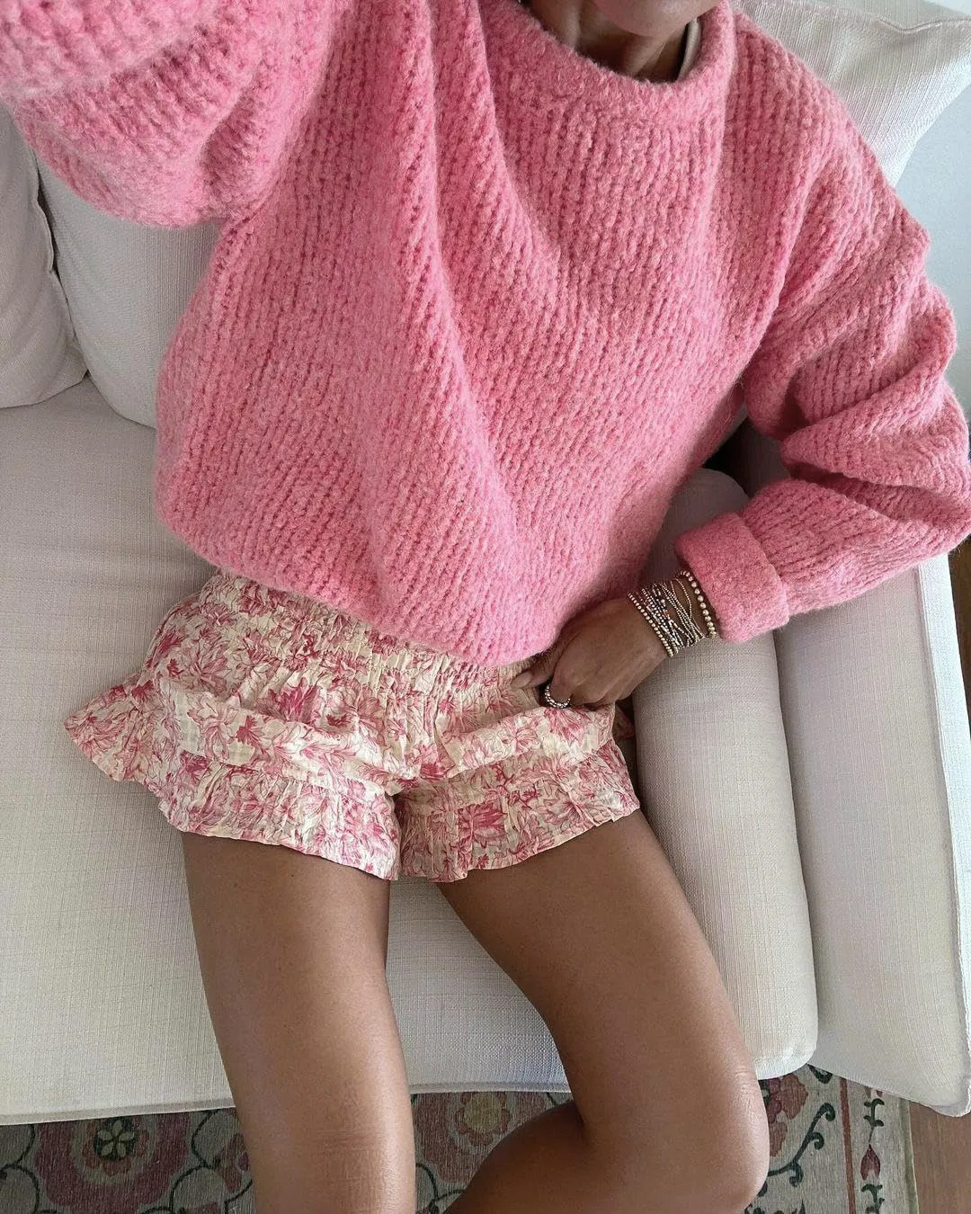 Oversized Sweaters for Women Crewneck Long Sleeve Fuzzy Soft Warm Knit Pullover 2024 Fall Jumper Top