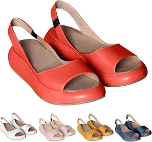 Peep Toe Sandals for Women Classic Office Shoes Soft Cushion Summer Walking Shoes Comfortable Dressy Sandals for Wedding Breathable Sandal with Adjustable Strap Comfy Flats