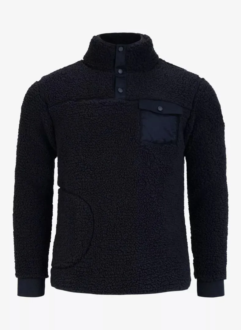 Pelle P Mens Sherpa Fleece Dark Navy Blue