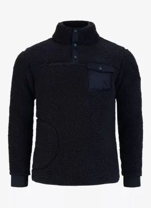 Pelle P Mens Sherpa Fleece Dark Navy Blue