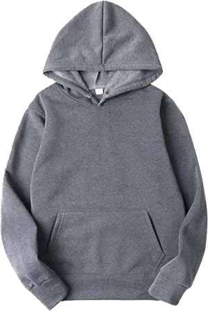 Plain Hoodie Blouse Shirt Autumn And Winter Leisure Hooded Sweater Solid Color Sweater Soft Top Blouse Mens Graphic