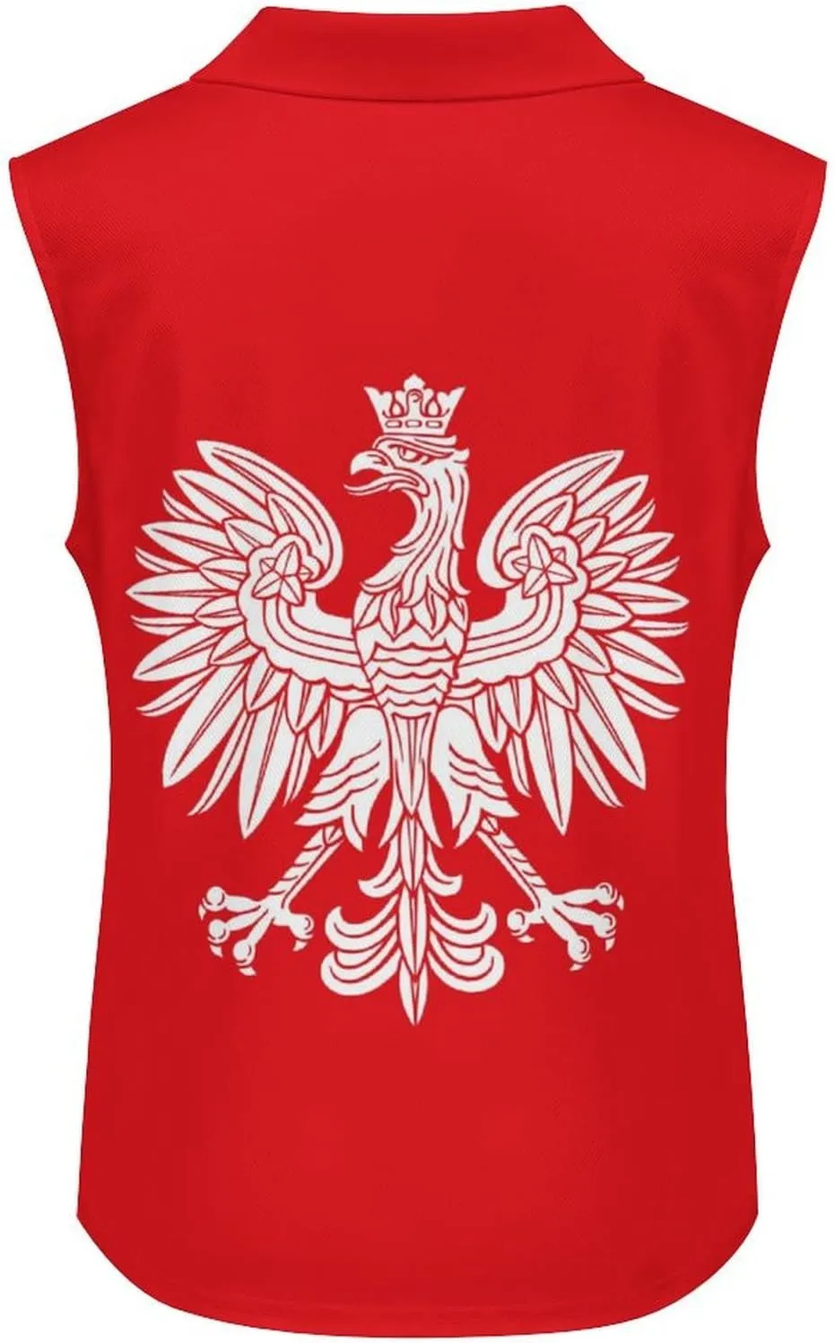 Poland Eagle Women's Sleeveless Golf Polo Shirts Athletic Tank Tops