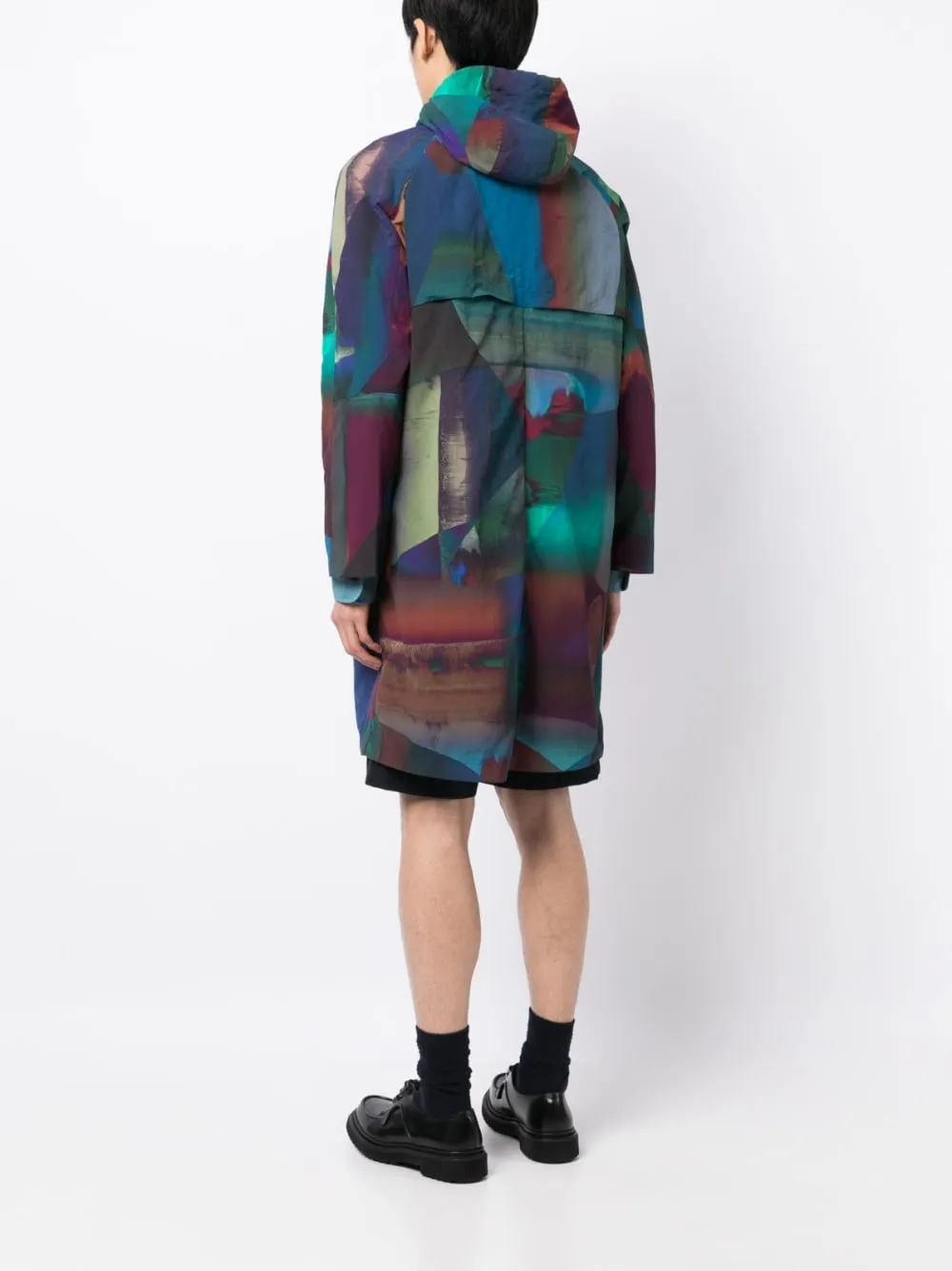 Printed Zip-Up Hooded Jacket