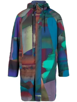 Printed Zip-Up Hooded Jacket