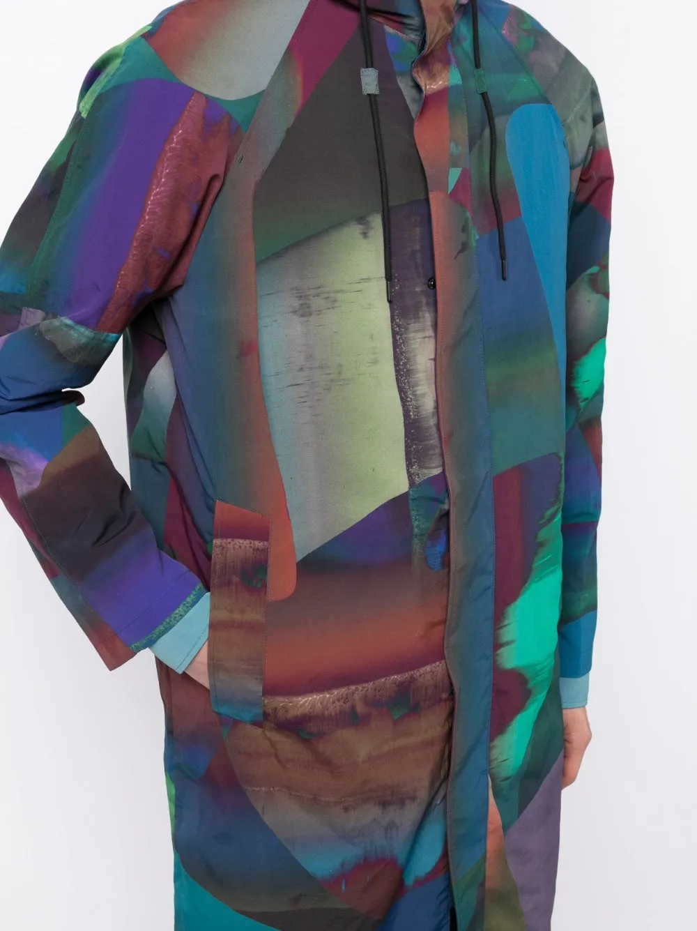 Printed Zip-Up Hooded Jacket