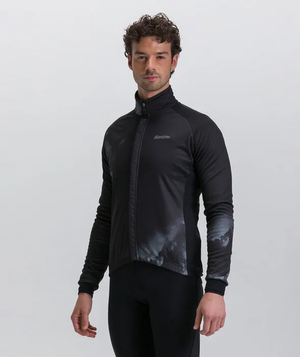 Pure Dye Thermal Wind Proof Jacket in Black by Santini
