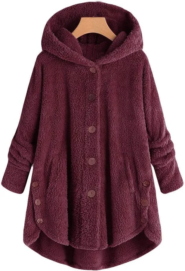 QWENTMTNTY Long Winter Coats for Women Winter Casual Oversized Jackets Solid Plus Size Winter Jacketswomens Winter Coats