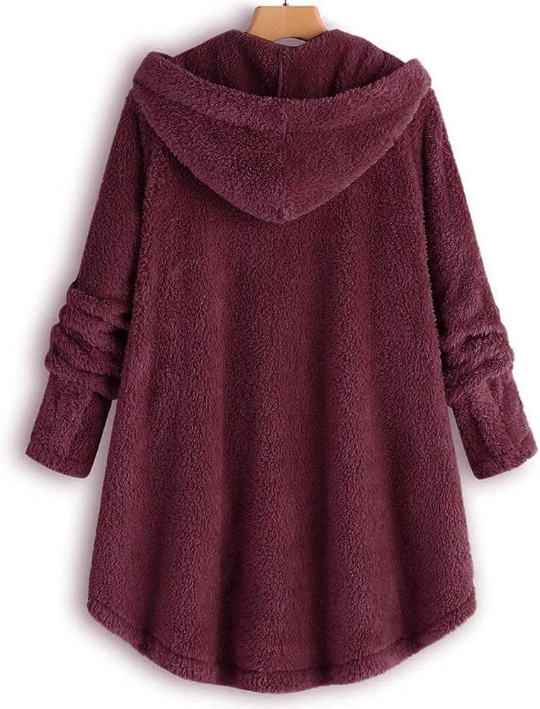 QWENTMTNTY Long Winter Coats for Women Winter Casual Oversized Jackets Solid Plus Size Winter Jacketswomens Winter Coats