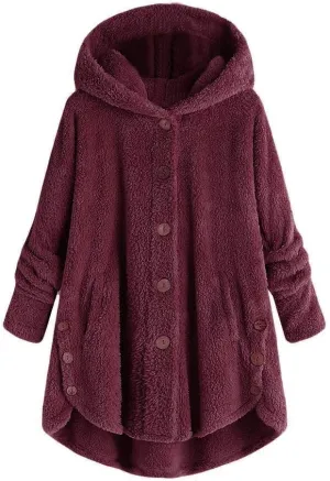 QWENTMTNTY Long Winter Coats for Women Winter Casual Oversized Jackets Solid Plus Size Winter Jacketswomens Winter Coats