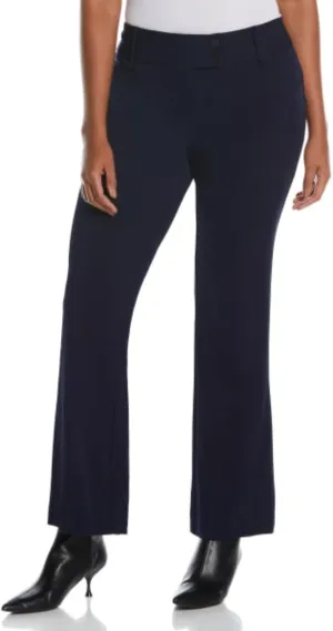Rafaella Women's Curvy Fit Gabardine Bootcut Dress Pants with Pockets, Soft Stretch Work Slacks, 29" & 32" Inseams