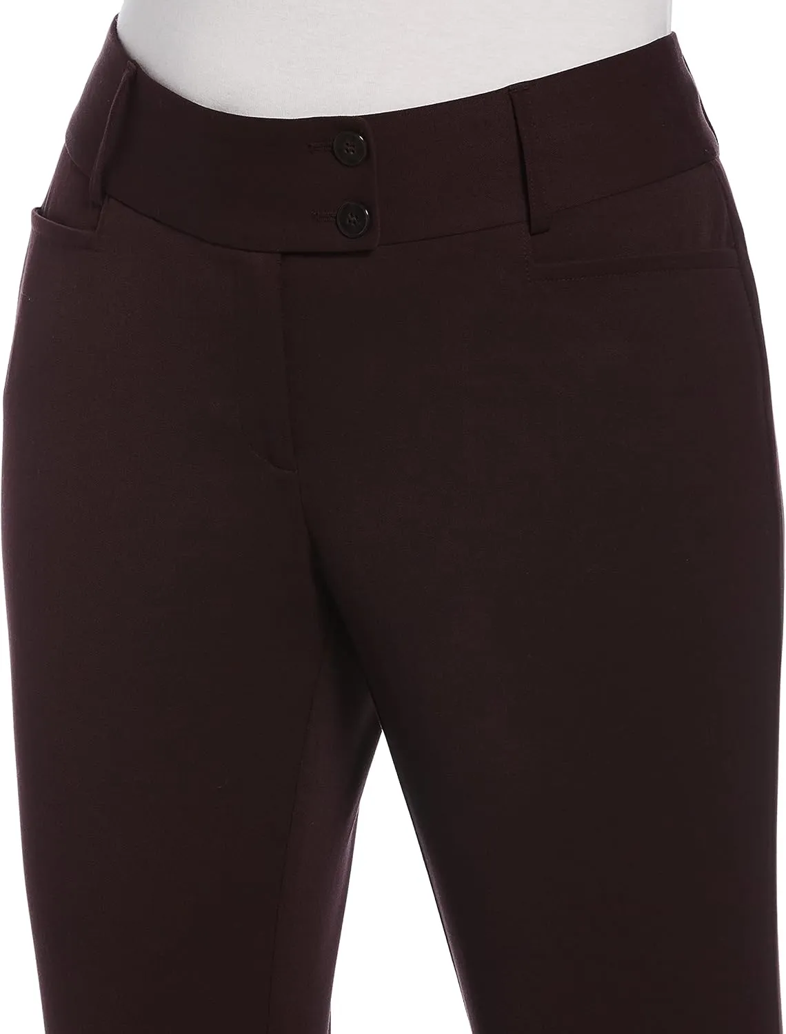 Rafaella Women's Curvy Fit Gabardine Bootcut Dress Pants with Pockets, Soft Stretch Work Slacks, 29" & 32" Inseams