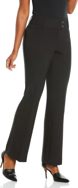 Rafaella Women's Curvy Fit Gabardine Bootcut Dress Pants with Pockets, Soft Stretch Work Slacks, 29" & 32" Inseams