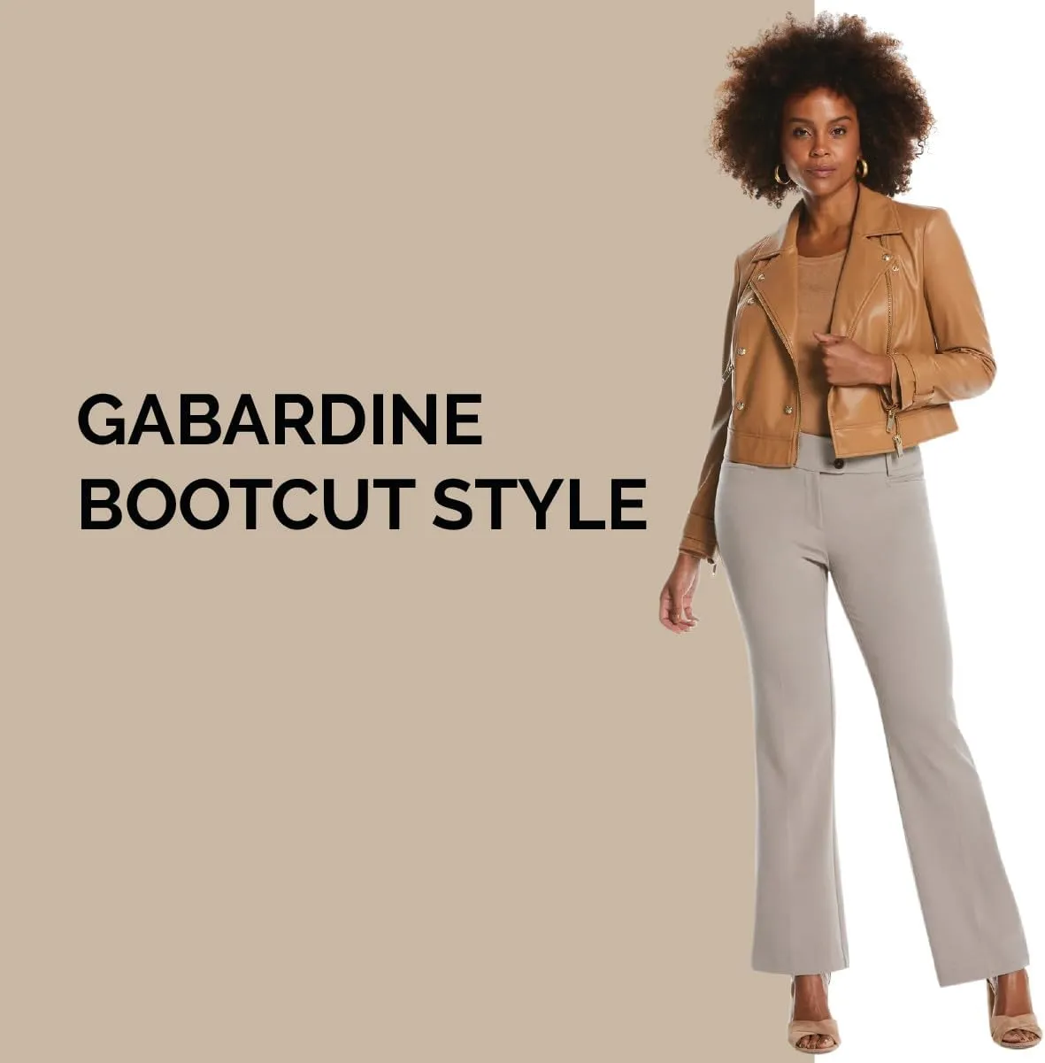 Rafaella Women's Curvy Fit Gabardine Bootcut Dress Pants with Pockets, Soft Stretch Work Slacks, 29" & 32" Inseams