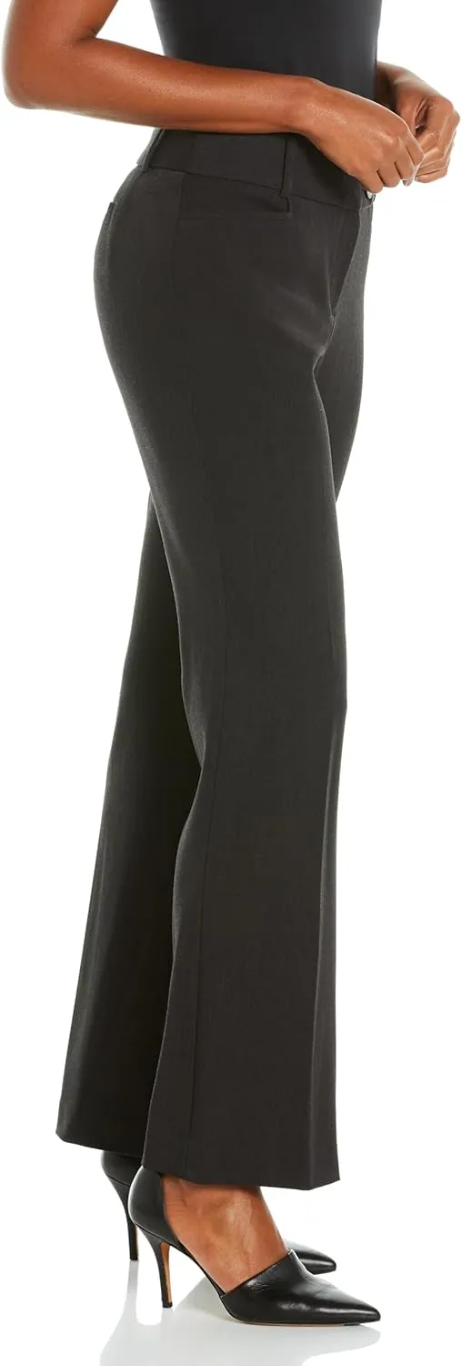 Rafaella Women's Curvy Fit Gabardine Bootcut Dress Pants with Pockets, Soft Stretch Work Slacks, 29" & 32" Inseams