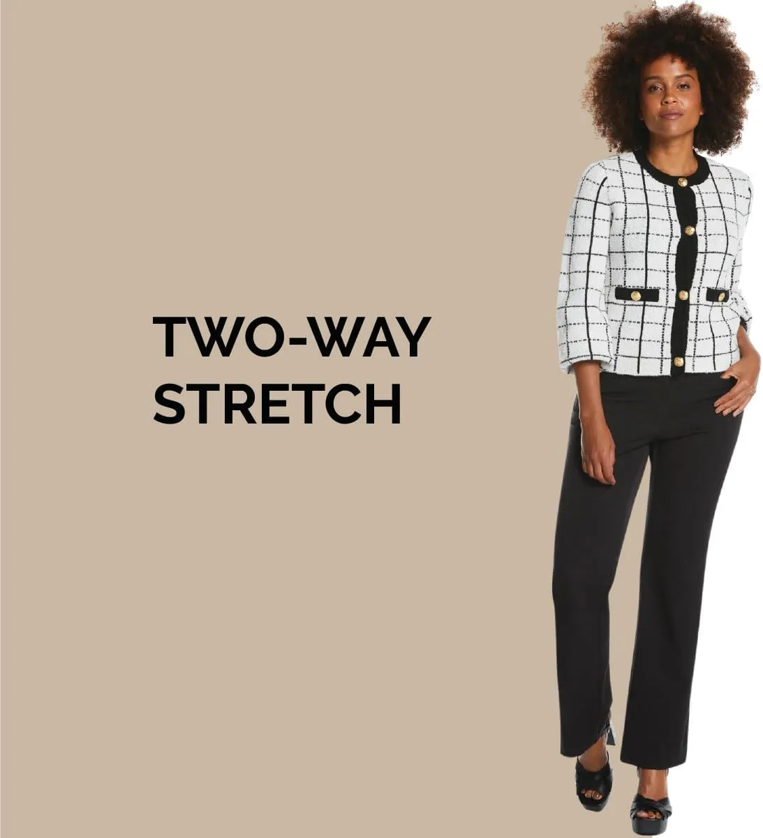 Rafaella Women's Curvy Fit Gabardine Bootcut Dress Pants with Pockets, Soft Stretch Work Slacks, 29" & 32" Inseams