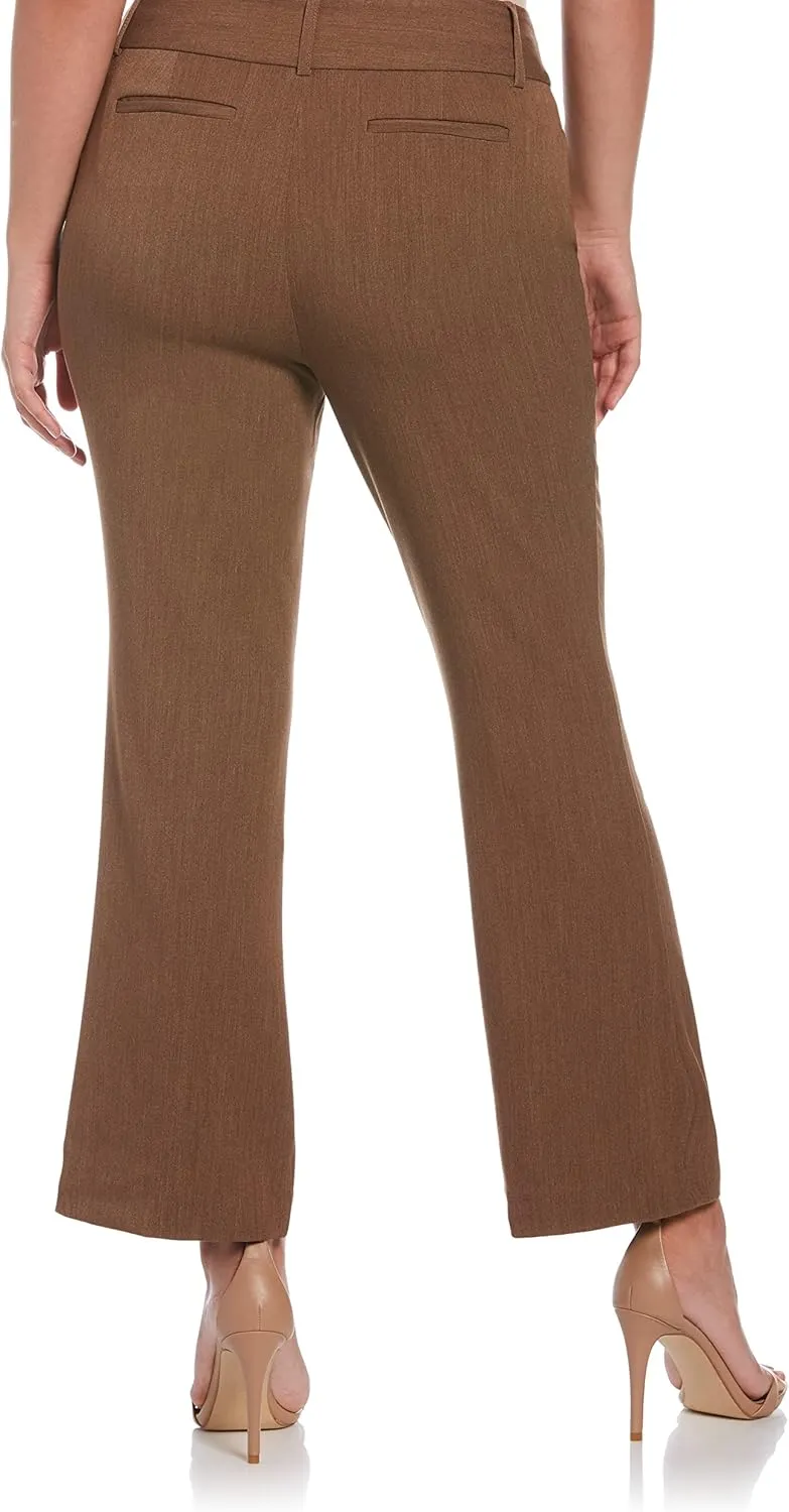 Rafaella Women's Curvy Fit Gabardine Bootcut Dress Pants with Pockets, Soft Stretch Work Slacks, 29" & 32" Inseams