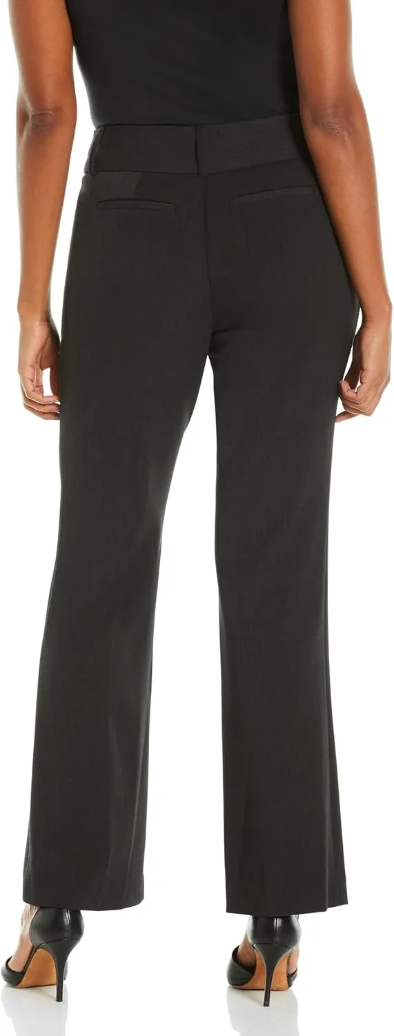 Rafaella Women's Curvy Fit Gabardine Bootcut Dress Pants with Pockets, Soft Stretch Work Slacks, 29" & 32" Inseams