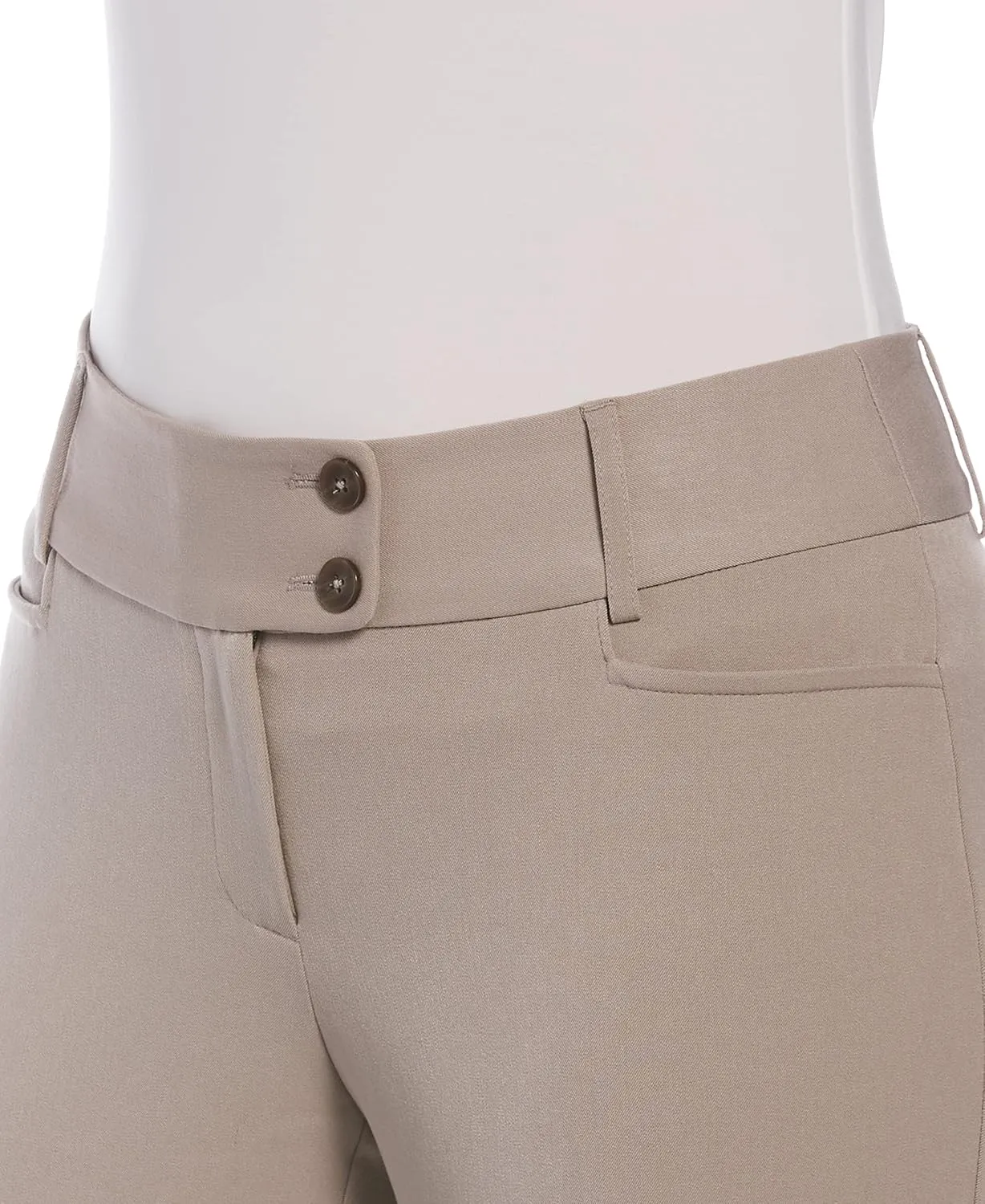 Rafaella Women's Curvy Fit Gabardine Bootcut Dress Pants with Pockets, Soft Stretch Work Slacks, 29" & 32" Inseams