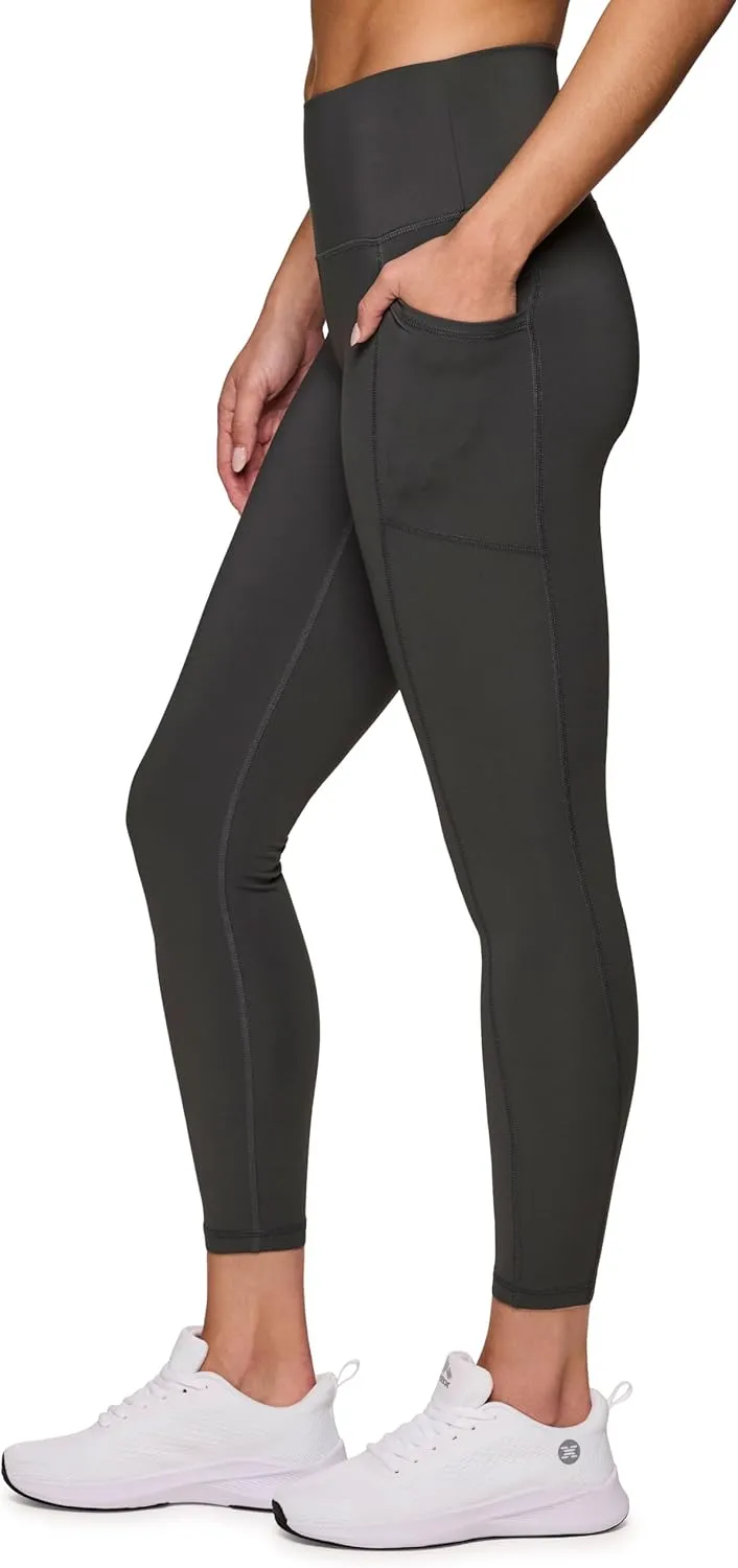 RBX Active High Waisted Squat Proof Ankle Length Leggings for Women, 7/8 Yoga Leggings with Pockets