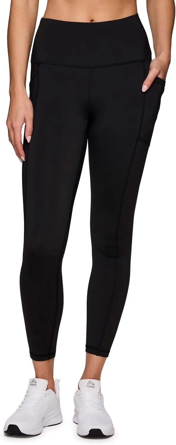 RBX Active High Waisted Squat Proof Ankle Length Leggings for Women, 7/8 Yoga Leggings with Pockets