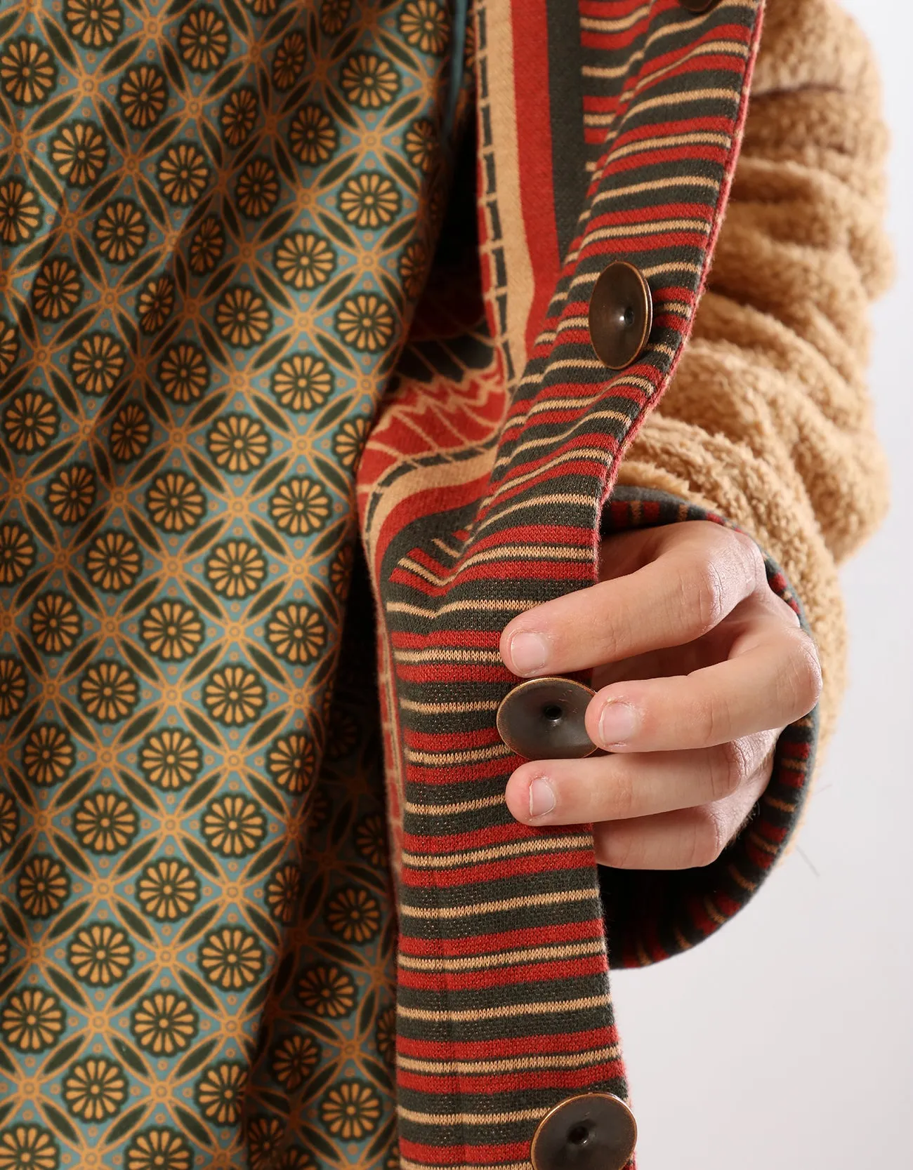 Reversible fur hooded jacket