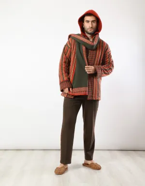 Reversible fur hooded jacket