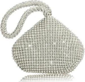 Rhinestones Small Women Evening Clutch Bag Diamond Mini Handbag For Party Wedding Bag Zipper Pocket Money Purse Day Tote