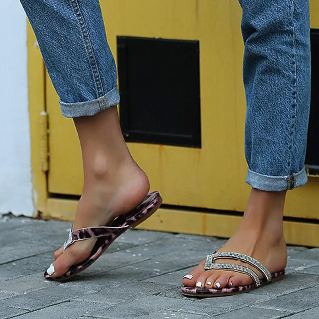 Sandals for Women Flat,Women's 2020 T-Strap Comfy Platform Sandal Shoes Summer Beach Travel Fashion Slipper Flip Flops