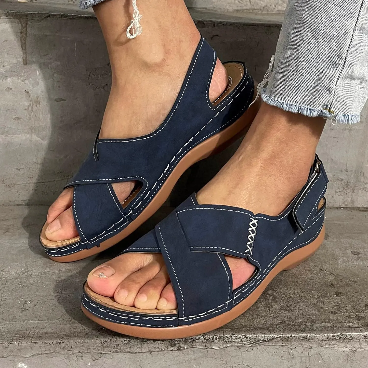 SBGMoSJ Orthopedic Flats for Women Dressy Sandalias De Mujer OrtopDicas Women Summer Shoes 10 Black Sandals Women Flat Walking Glitter Sandals for Women Diamond Sandals for Women