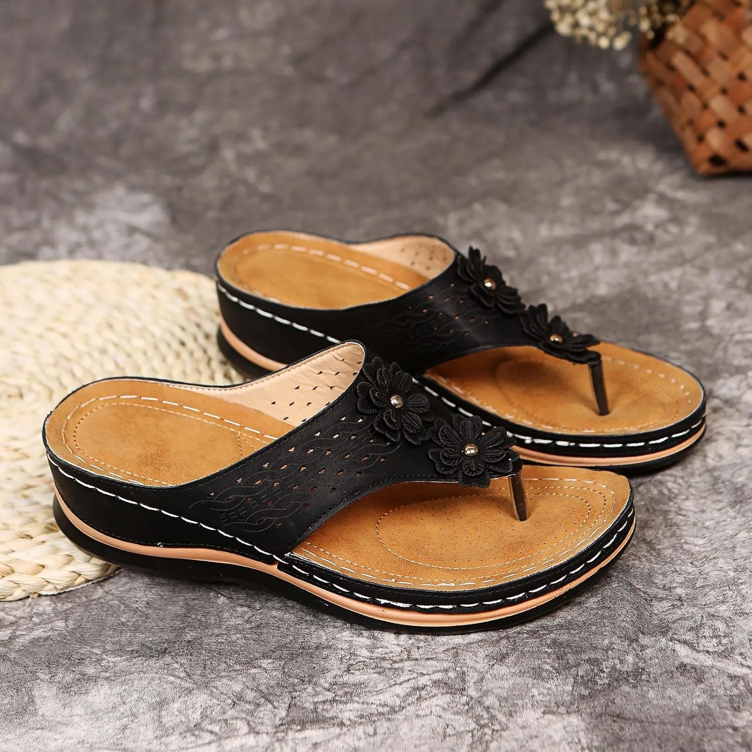 Shoes for Women Dressy, Sandals with Arch Support Soft Orthotic Sandals Plantar Fasciitis Orthotic Flip Flop