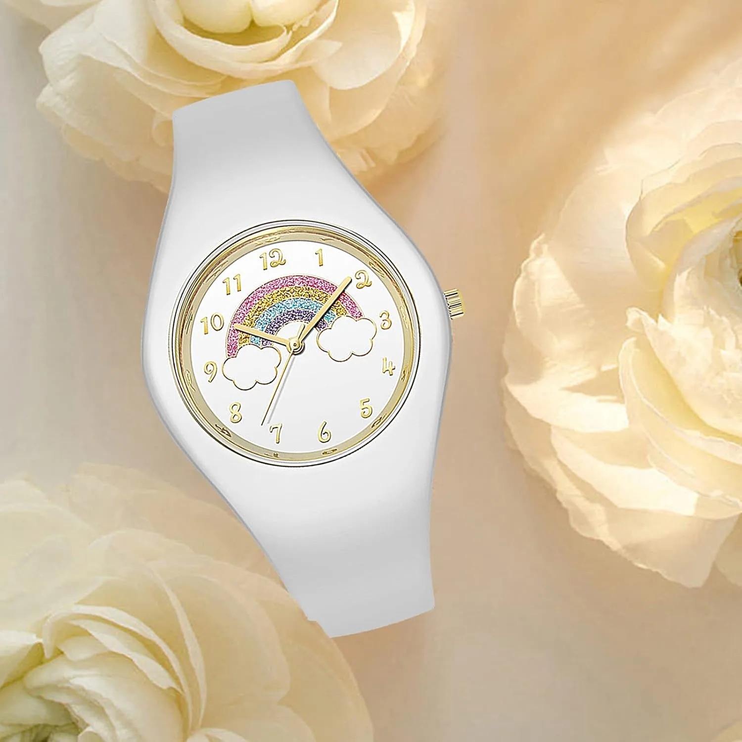 Simple Women Watches Minimalist Comfortable Silicone Strap 30M Waterproof Sport Watches Gifts for Women Girls