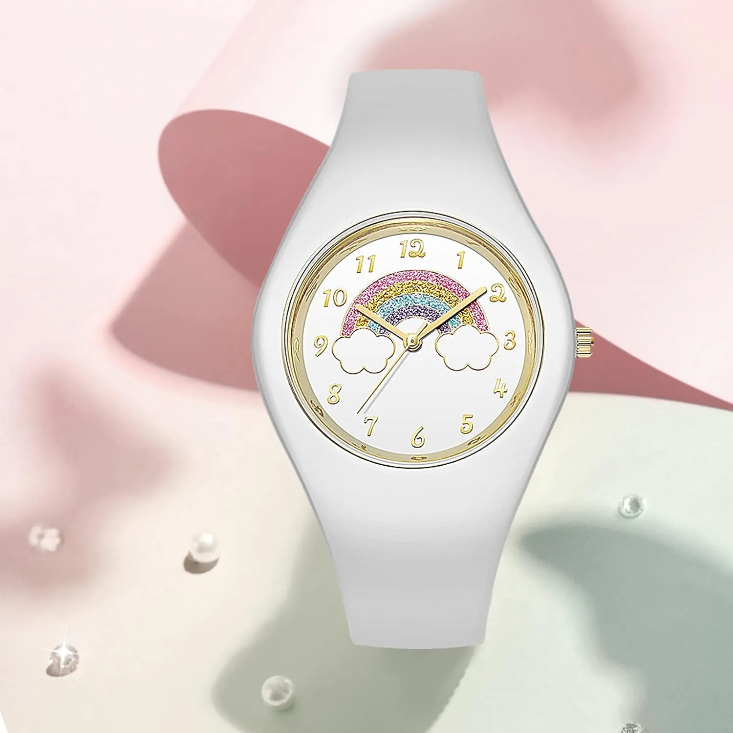 Simple Women Watches Minimalist Comfortable Silicone Strap 30M Waterproof Sport Watches Gifts for Women Girls