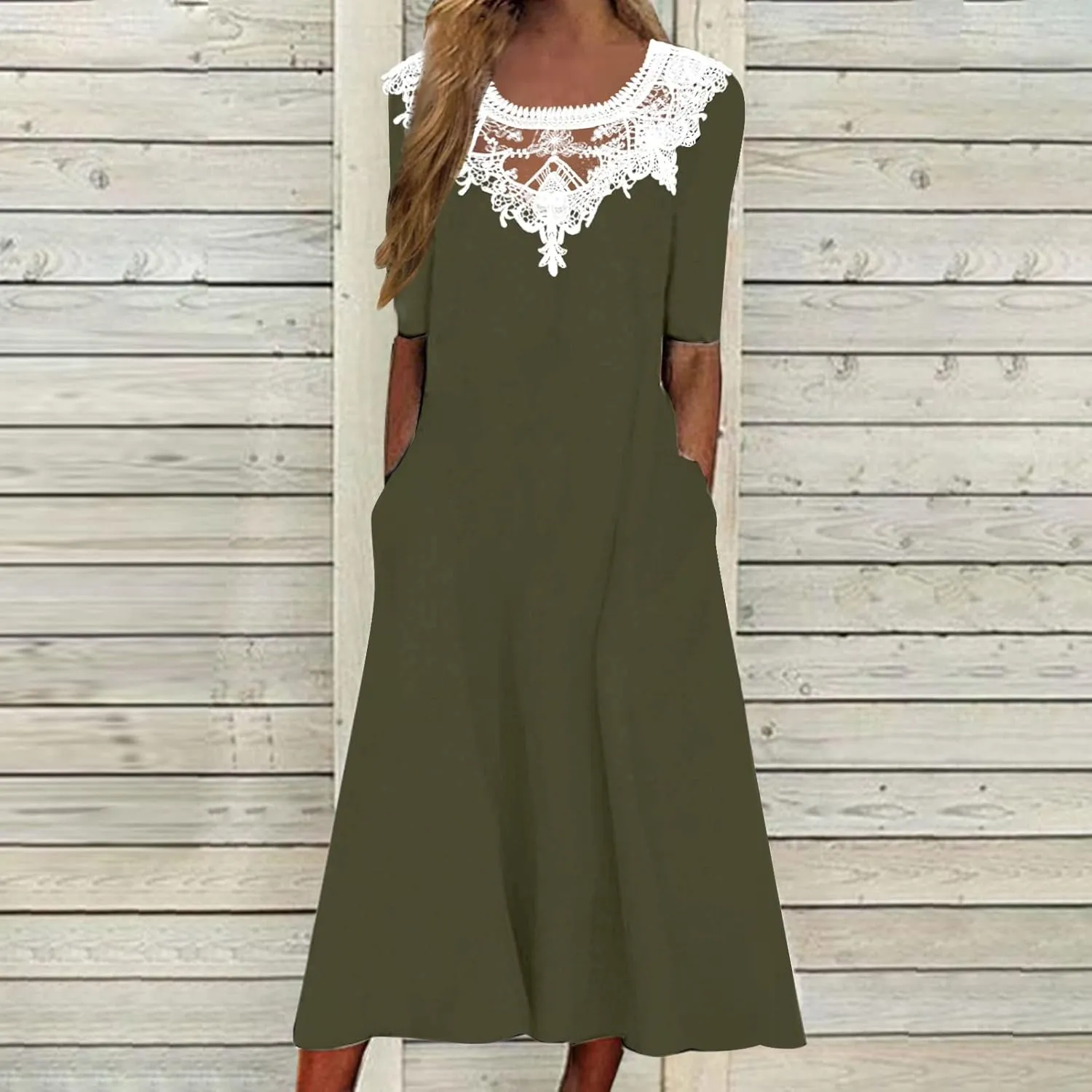Sundresses for Women Casual Beach 2024 Summer Dress Casual Crewneck Tshirt Dresses Floral Short Sleeve Boho Dress