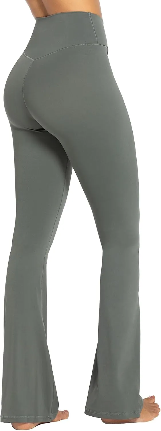 Sunzel Flare Leggings, Crossover Yoga Pants with Tummy Control, High-Waisted and Wide Leg