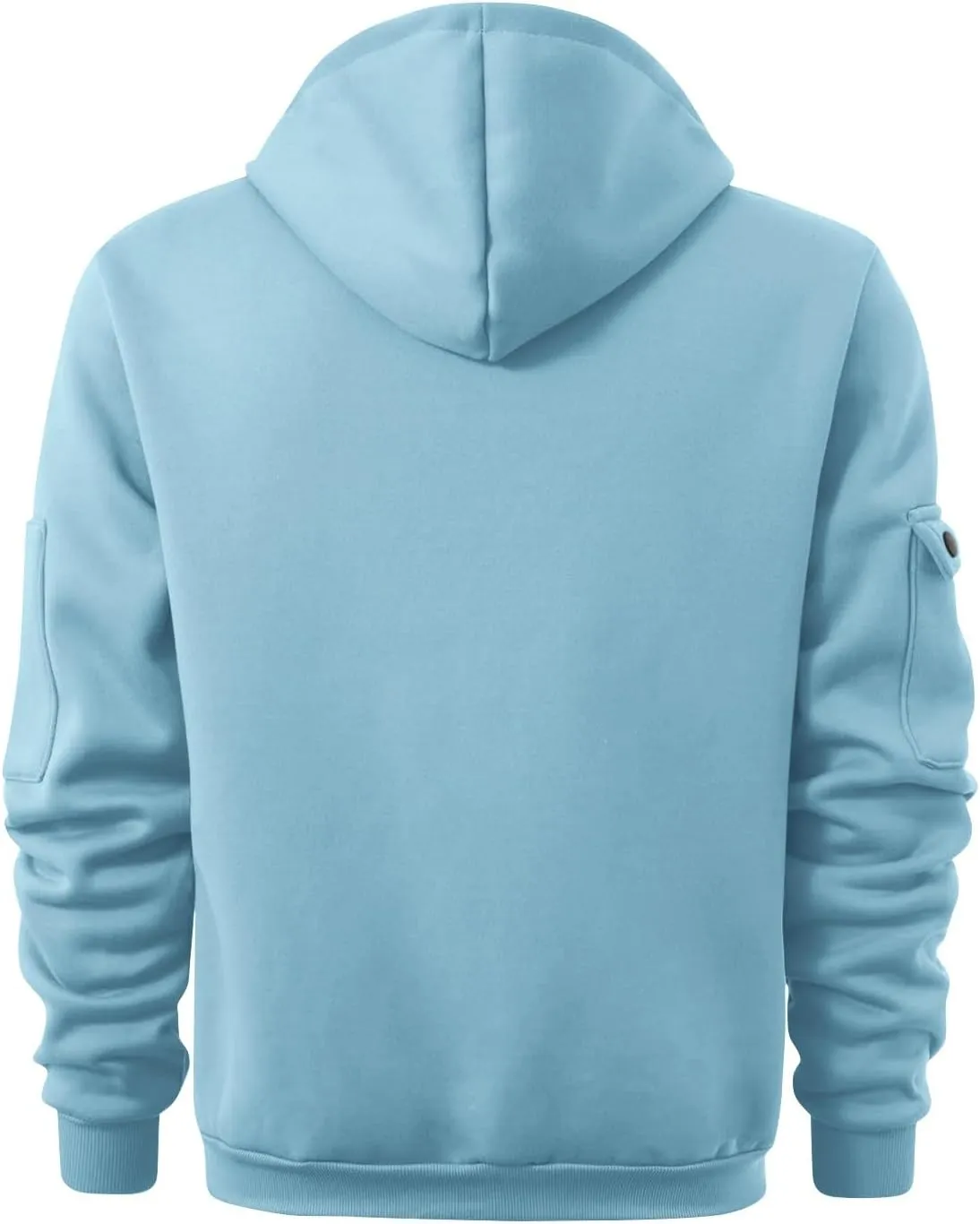 Sweatshirt Mens 1/4 Zip Vintage Basic Military Drawstring Mens Sweatshirt Lightweight Comfort Hoodie with Pockets