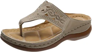 Temperament Flat Bottom Sandals for Women Open Toes One Band Ankle Strap Flats Beach Non Slip Flat Sandals